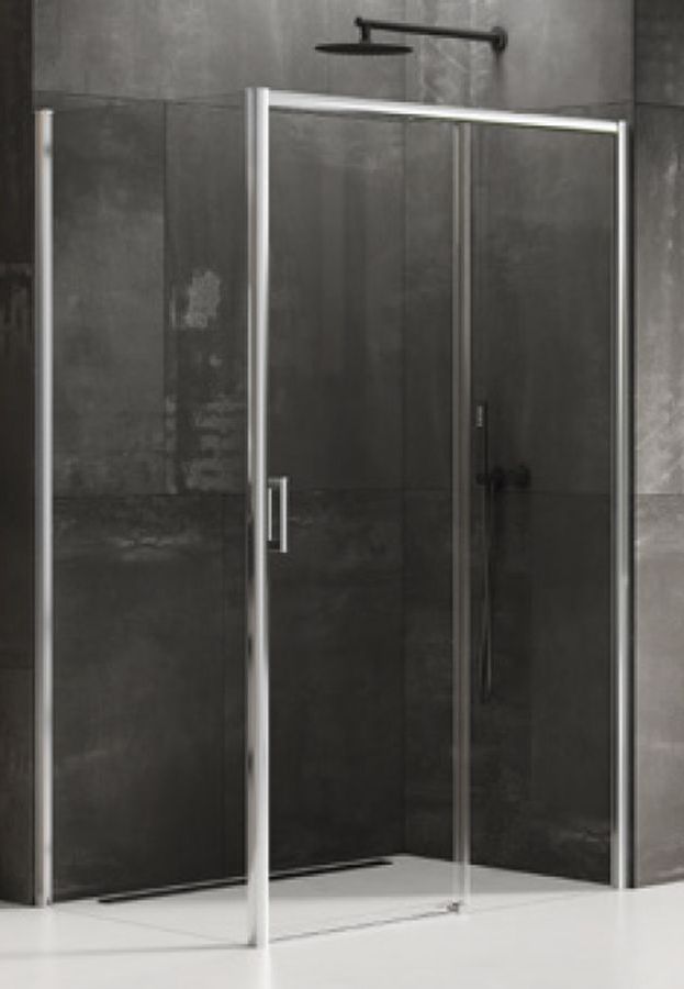 New Trendy Prime cabina de ducha 130x70 cm rectangular cromo brillo/vidrio transparente D-0305A/D-0122B