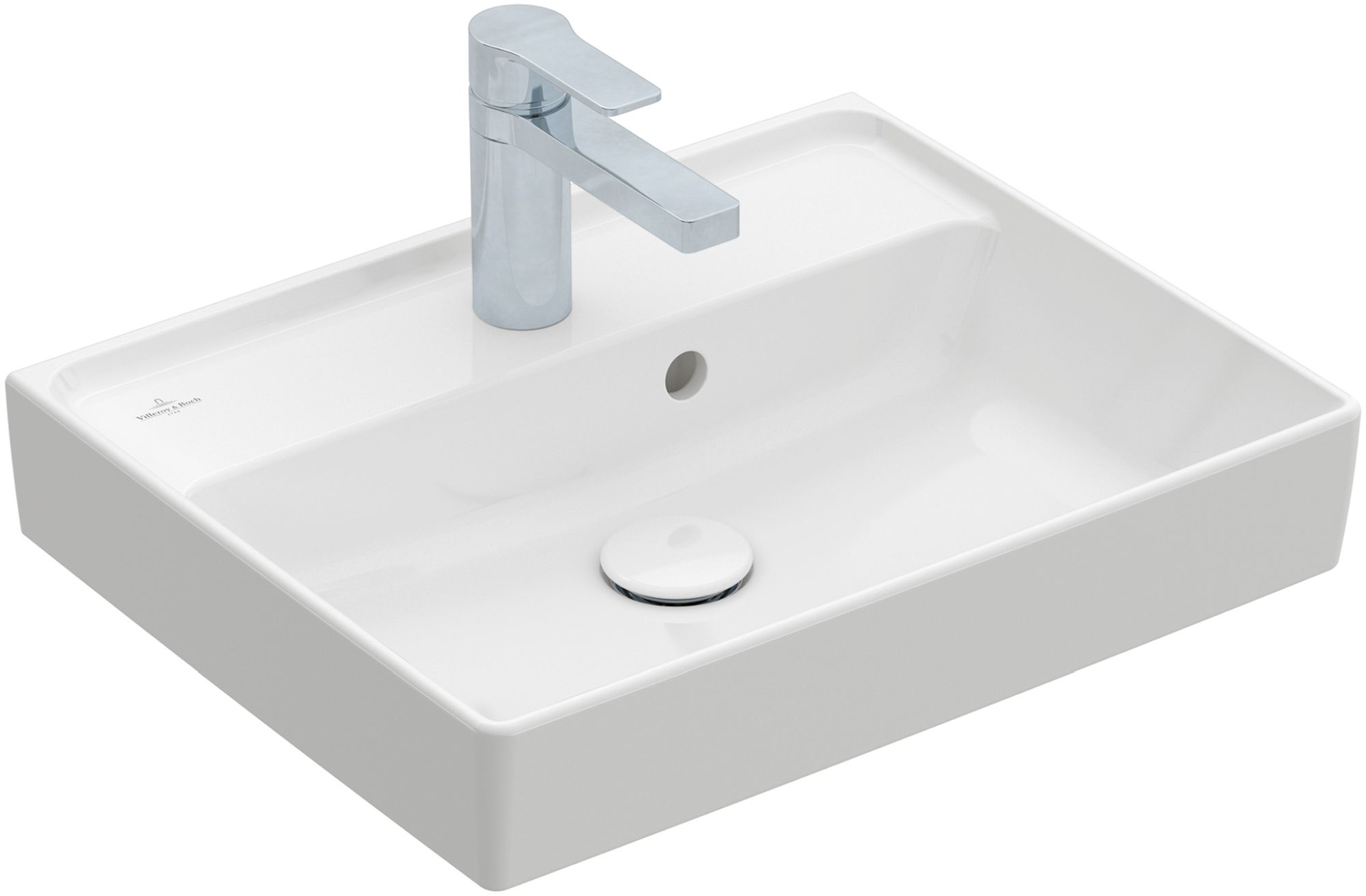 Villeroy & Boch Collaro lavabo 50x40 cm rectangular clásico-para mueble blanco 433451R1