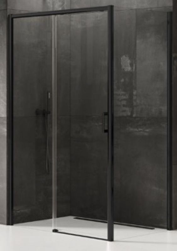New Trendy Prime cabina de ducha 100x70 cm rectangular negro mate/vidrio transparente D-0316A/D-0127B