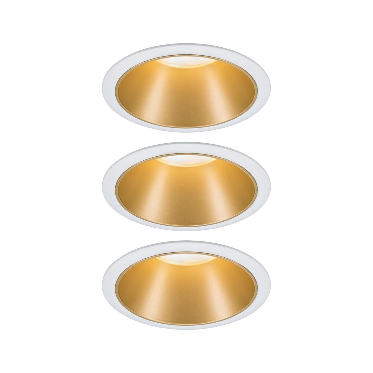 Paulmann Cole Coin lámpara empotrada 3x6.5 W blanco-oro 93406