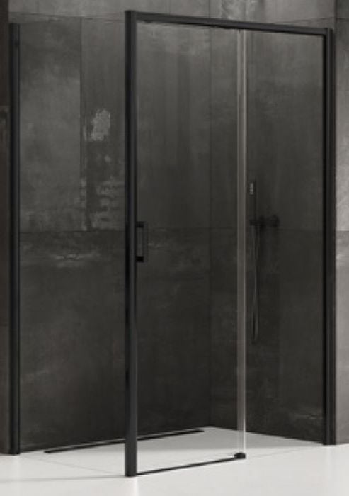 New Trendy Prime Black kabina prysznicowa 150x90 cm prostokątna prawa czarny mat/szkło przezroczyste D-0327A/D-0129B