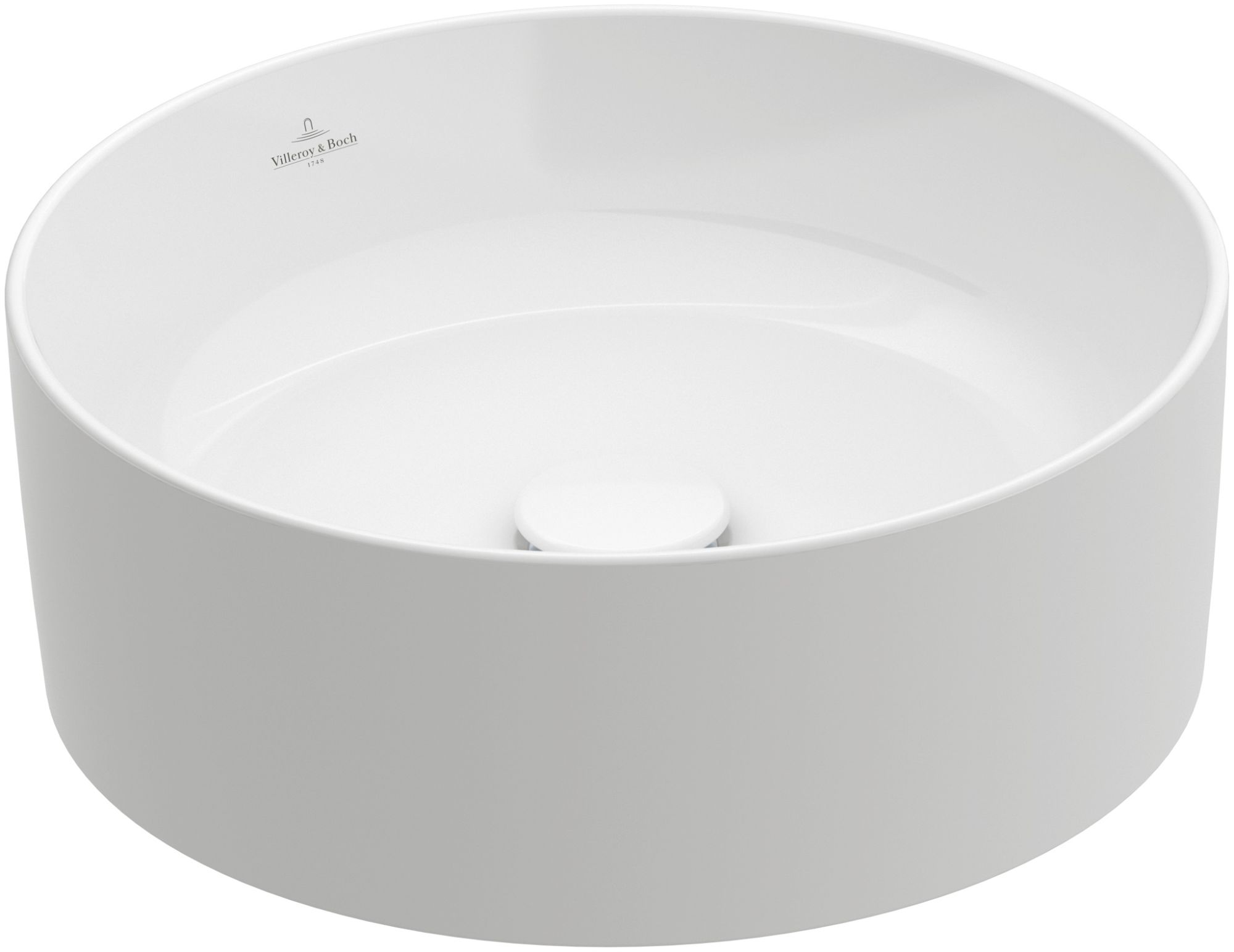 Villeroy & Boch Collaro lavabo 40x40 cm circular sobre encimera blanco 4A1840R1