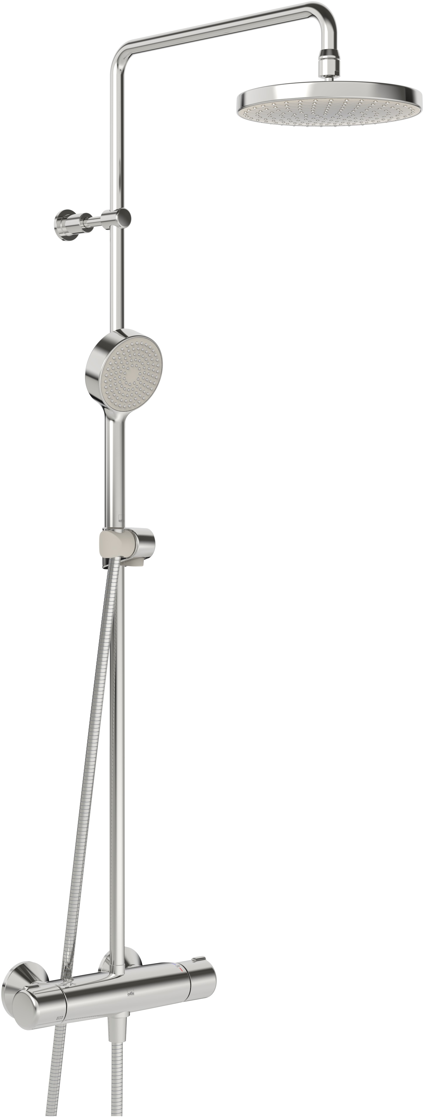 Oras Nova conjunto de ducha a pared con termostato con rociador con efecto lluvia cromo 7402U