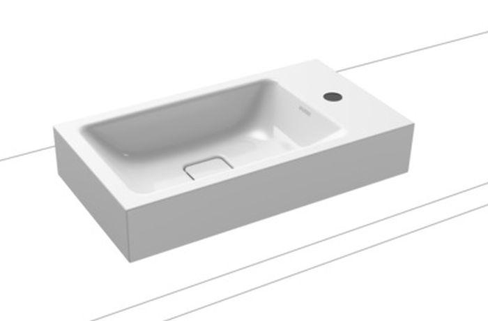 Kaldewei Cono lavabo 55x30 cm rectangular sobre encimera blanco 908106013001