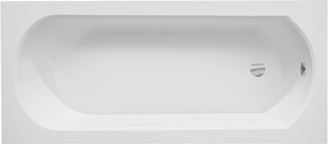 Besco Intrica bañera rectangular slim 159.5x75 cm blanco #WAIN-160-SL