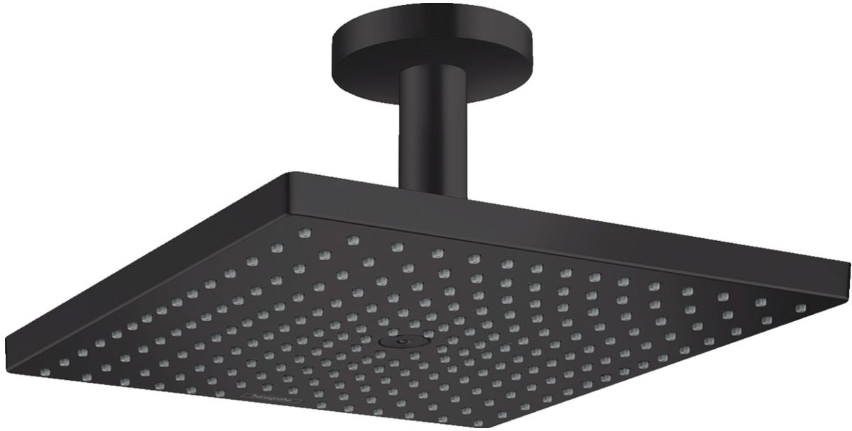 Hansgrohe Raindance brazo de ducha con efecto lluvia 30x30 cm cuadrada negro 26250670