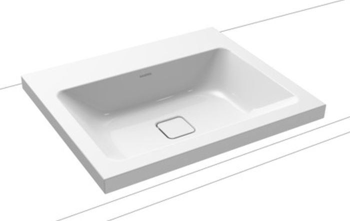 Kaldewei Cono lavabo 90x50 cm rectangular sobre encimera blanco 902006003001