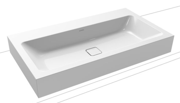 Kaldewei Cono lavabo 90x50 cm rectangular sobre encimera blanco 902206003001