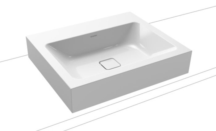 Kaldewei Cono lavabo 60x50 cm rectangular sobre encimera blanco 902106003001