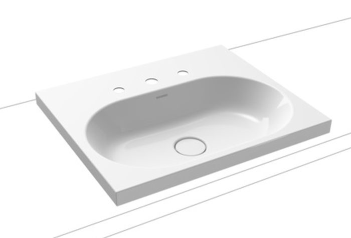 Kaldewei Centro lavabo 60x50 cm rectangular empotrado blanco 902806033001