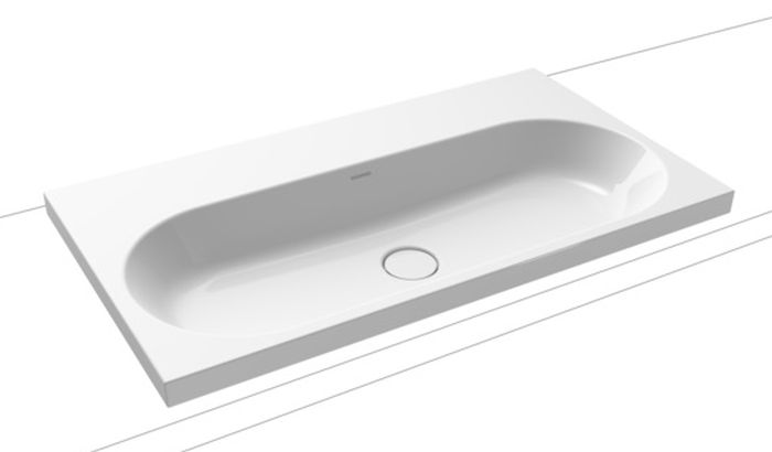 Kaldewei Centro lavabo 90x50 cm rectangular empotrado blanco 902906003001