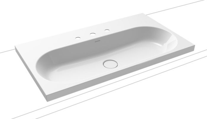 Kaldewei Centro lavabo 90x50 cm rectangular empotrado blanco 902906033001