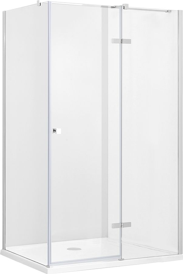 Besco Pixa cabina de ducha 100x80 cm rectangular cromo brillo/vidrio transparente PPP-108-195-C