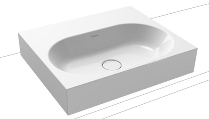 Kaldewei Centro lavabo 60x50 cm rectangular sobre encimera blanco 903006003001