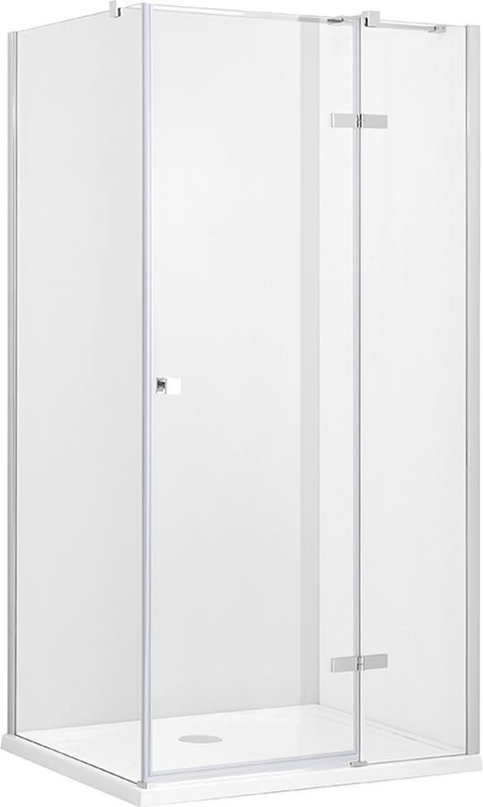 Besco Pixa cabina de ducha 90x90 cm cuadrada cromo brillo/vidrio transparente PKP-90-195-C