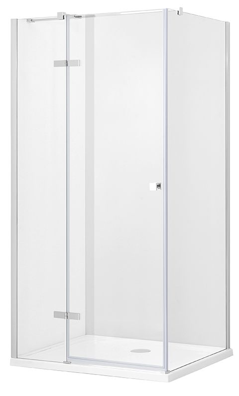 Besco Pixa cabina de ducha 90x90 cm cuadrada cromo brillo/vidrio transparente PKL-90-195-C