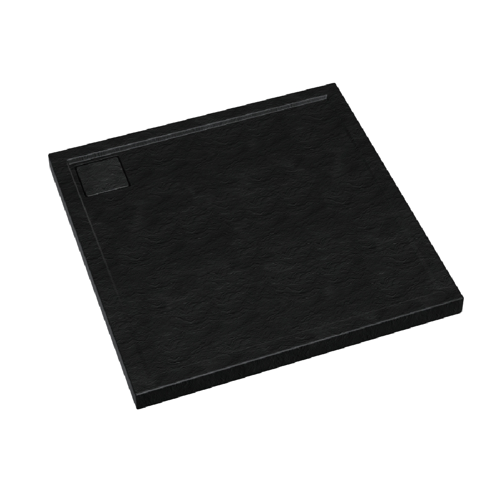Schedpol Omega Black Stone plato de ducha cuadrado 80x80 cm negro 3.0458/C/ST