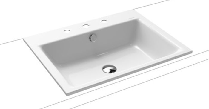 Kaldewei Puro lavabo 60x46 cm rectangular empotrado blanco 900106033001
