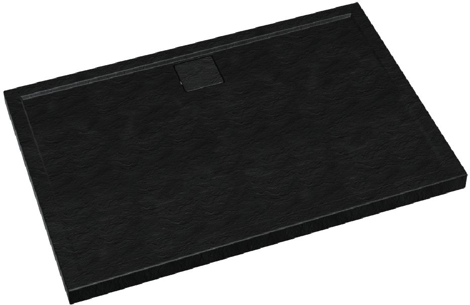 Schedpol Omega Black Stone plato de ducha rectangular 140x80 cm negro 3.0454/C/ST