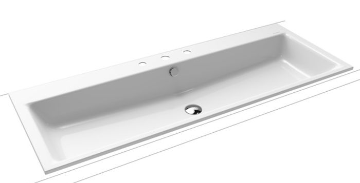 Kaldewei Puro lavabo 120x46 cm rectangular empotrado blanco 907106033001