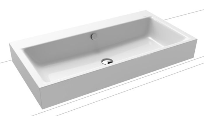 Kaldewei Puro lavabo 90x46 cm rectangular sobre encimera blanco 900806003001