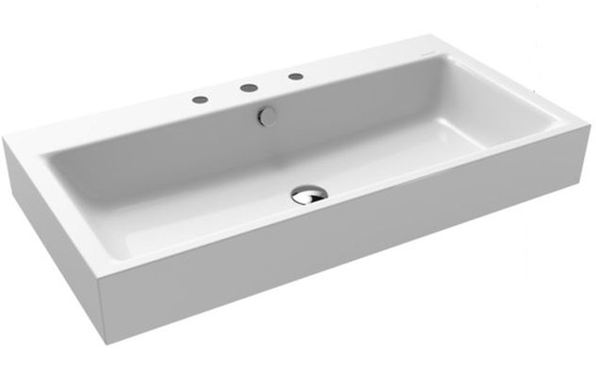 Kaldewei Puro lavabo 90x46 cm rectangular clásico blanco 901506033001