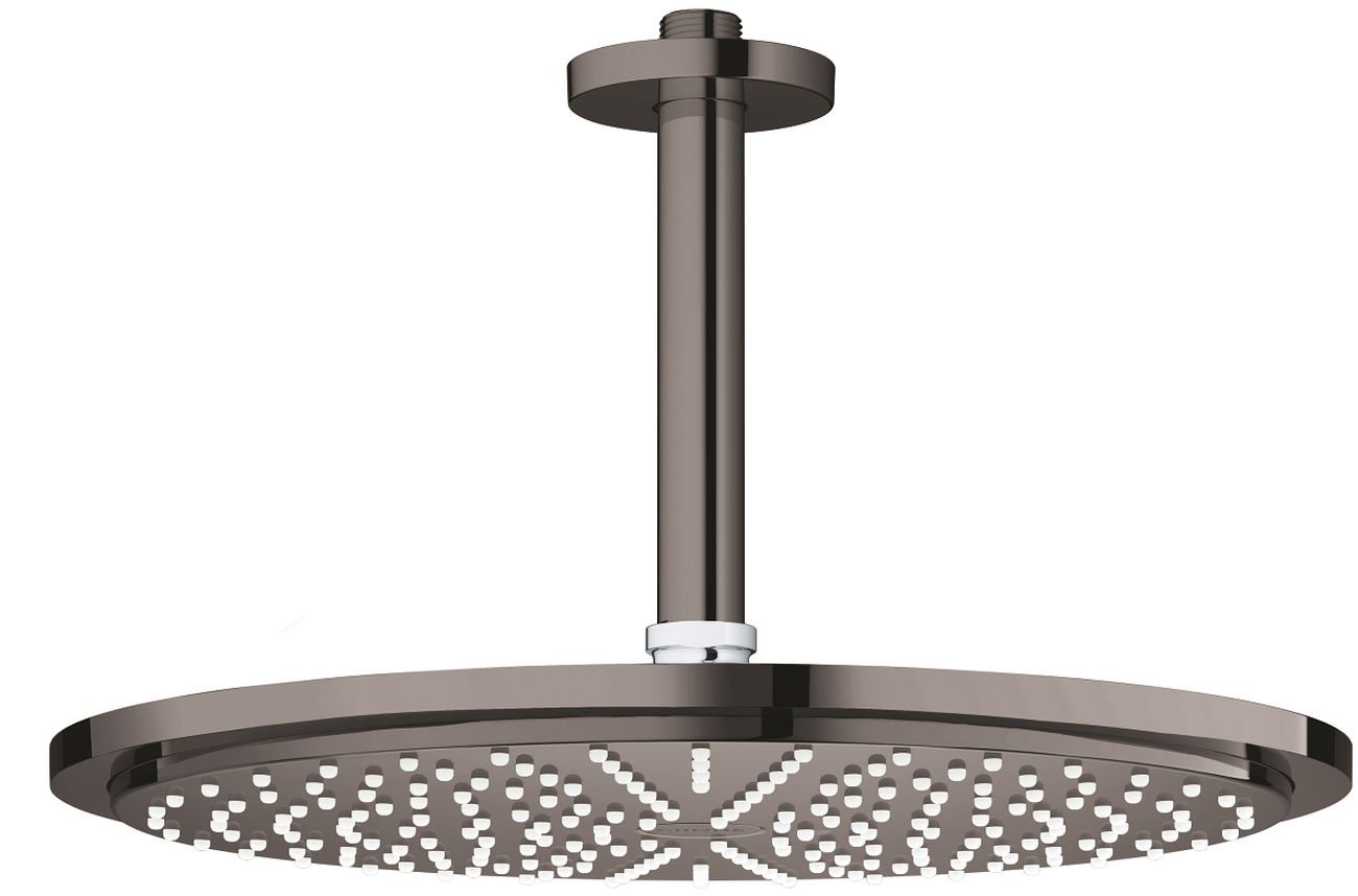 Grohe Rainshower brazo de ducha con efecto lluvia 31x31 cm circular Hard Graphite 26067A00