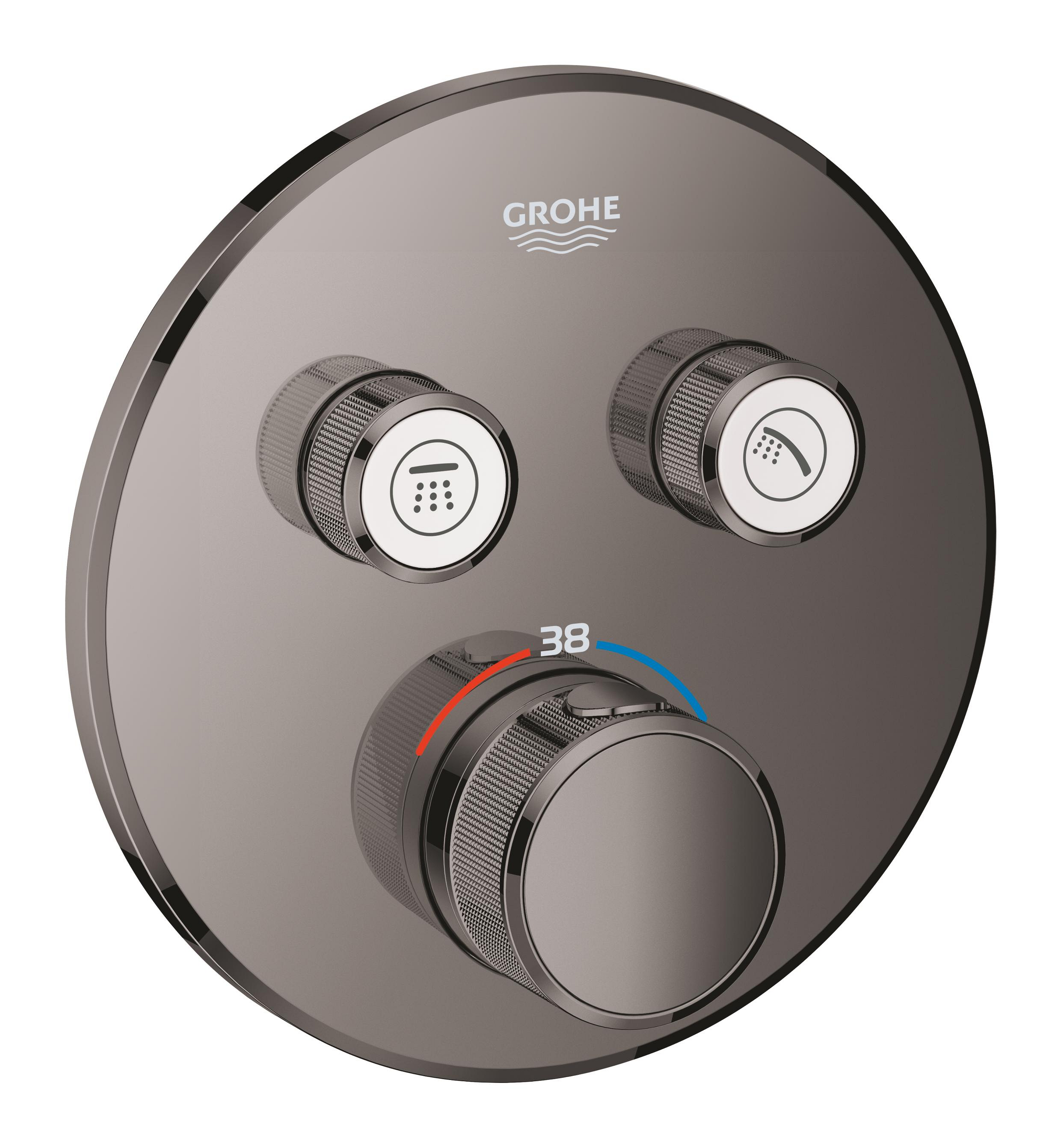 Grohe Grohtherm SmartControl grifo de bañera y ducha a pared con termostato Hard Graphite 29119A00
