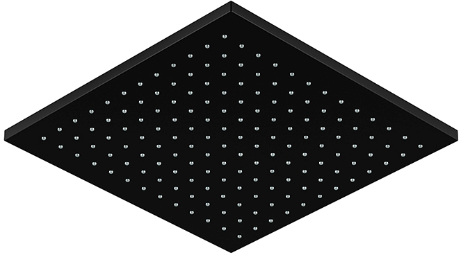 Steinberg 120 ducha con efecto lluvia 30x30 cm cuadrada negro 1201686S