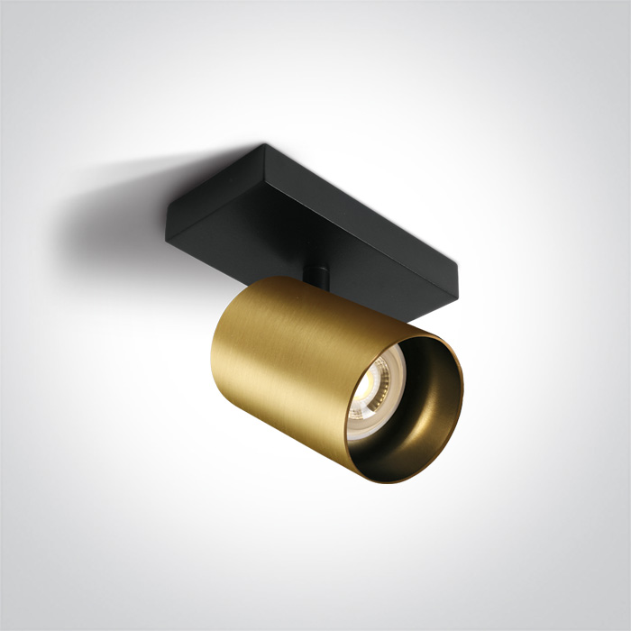 One Light Elatos lámpara de techo 1x10 W negro-latón 65105N/BBS