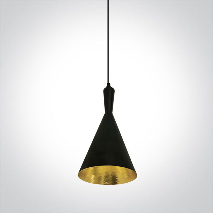 One Light Magoula lámpara colgante 1x12 W negro-latón 63040/B/BS