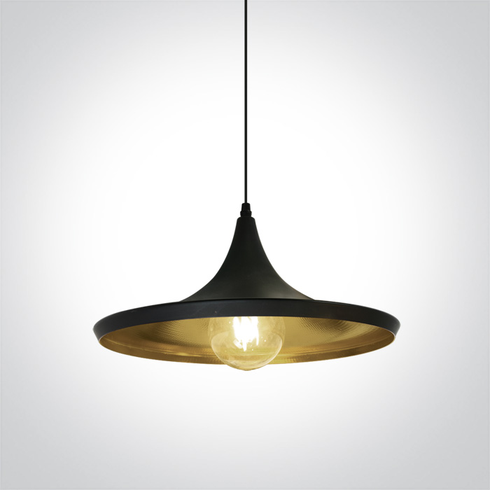 One Light Zografia lámpara colgante 1x12 W negro-latón 63042/B/BS