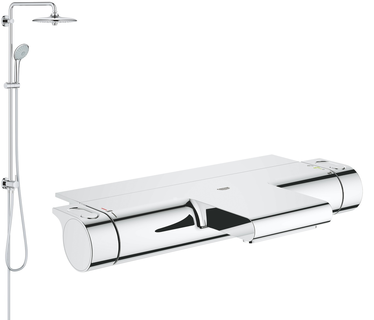 Conjunto conjunto de ducha Grohe Euphoria 27421002, grifo de bañera y ducha Grohe Grohtherm 2000 34464001