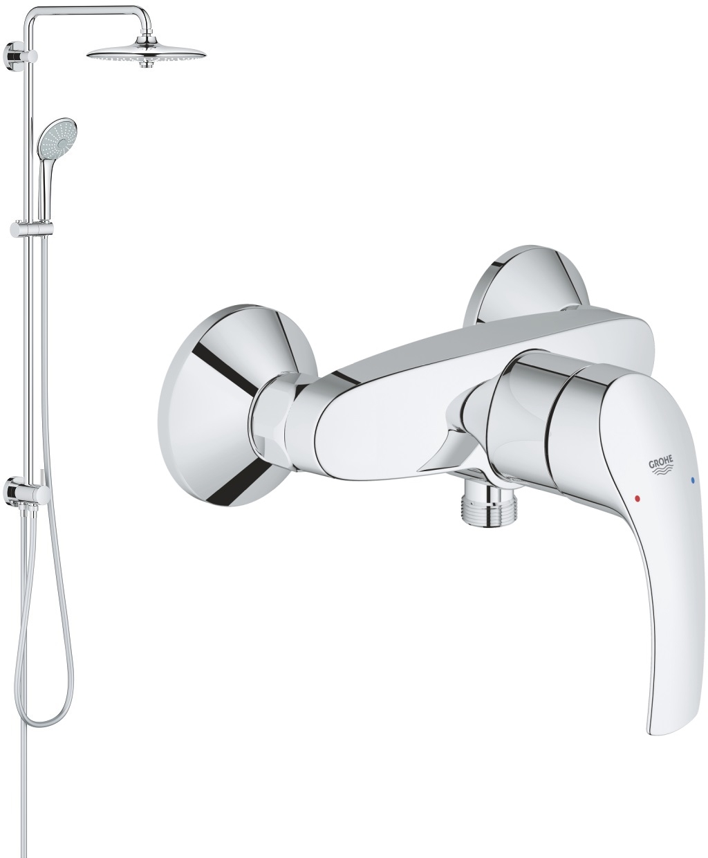 Conjunto conjunto de ducha Grohe Euphoria 27421002, grifo para ducha Grohe Eurosmart 33555002