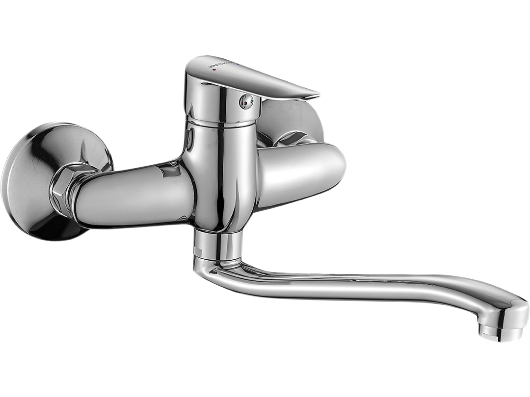 Kuchinox Cento grifo para lavabo a pared cromo BKC050D