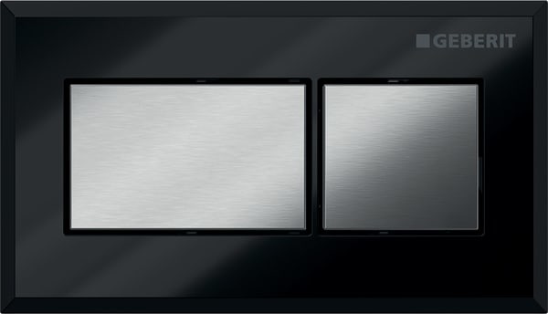 Geberit botón de descarga para WC cromo brillante-negro 116.051.KV.1