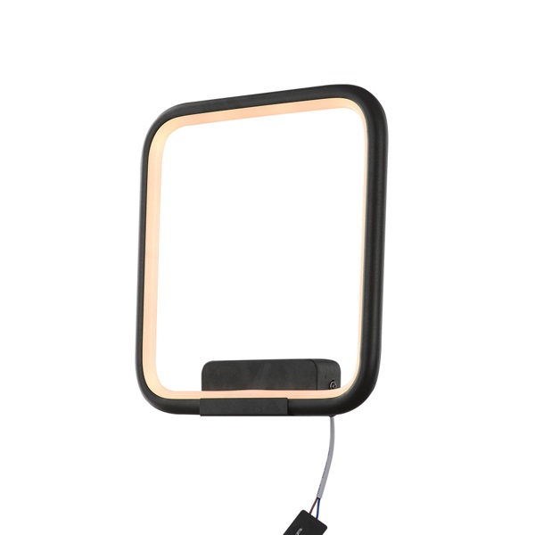 Altavola Design Ledowe Kwadraty lámpara de pared 1x15 W negro LA079/W_in_3k_black