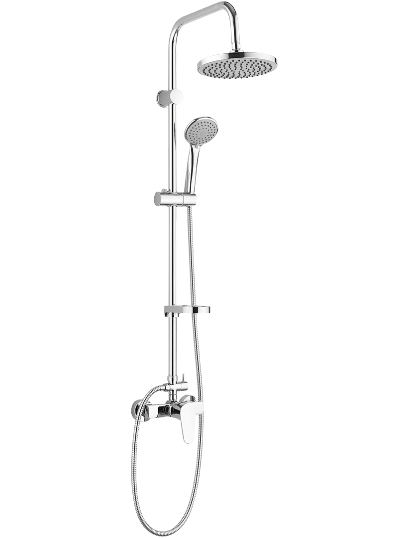 Kuchinox Intra conjunto de ducha a pared con rociador con efecto lluvia cromo PKI00OB