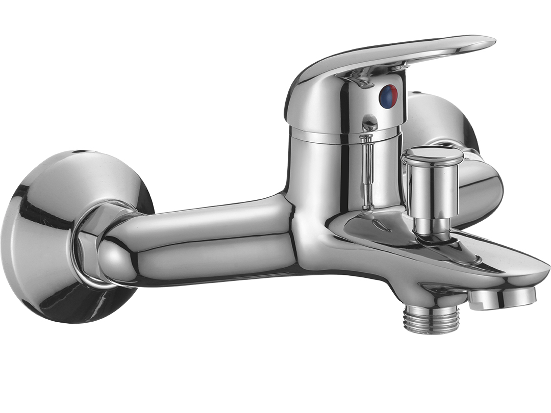 Kuchinox Salto grifo de bañera y ducha a pared cromo BQS010D