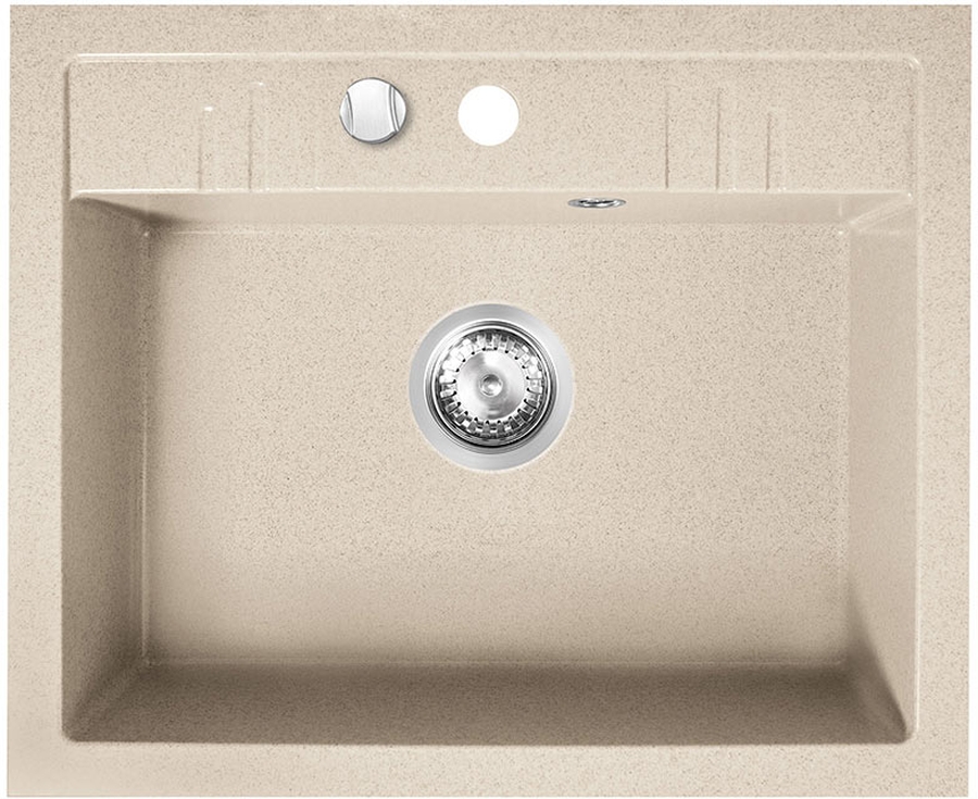 Ferro Mezzo II fregadero de granito 58x48 cm beige DRGM1/48/58SA