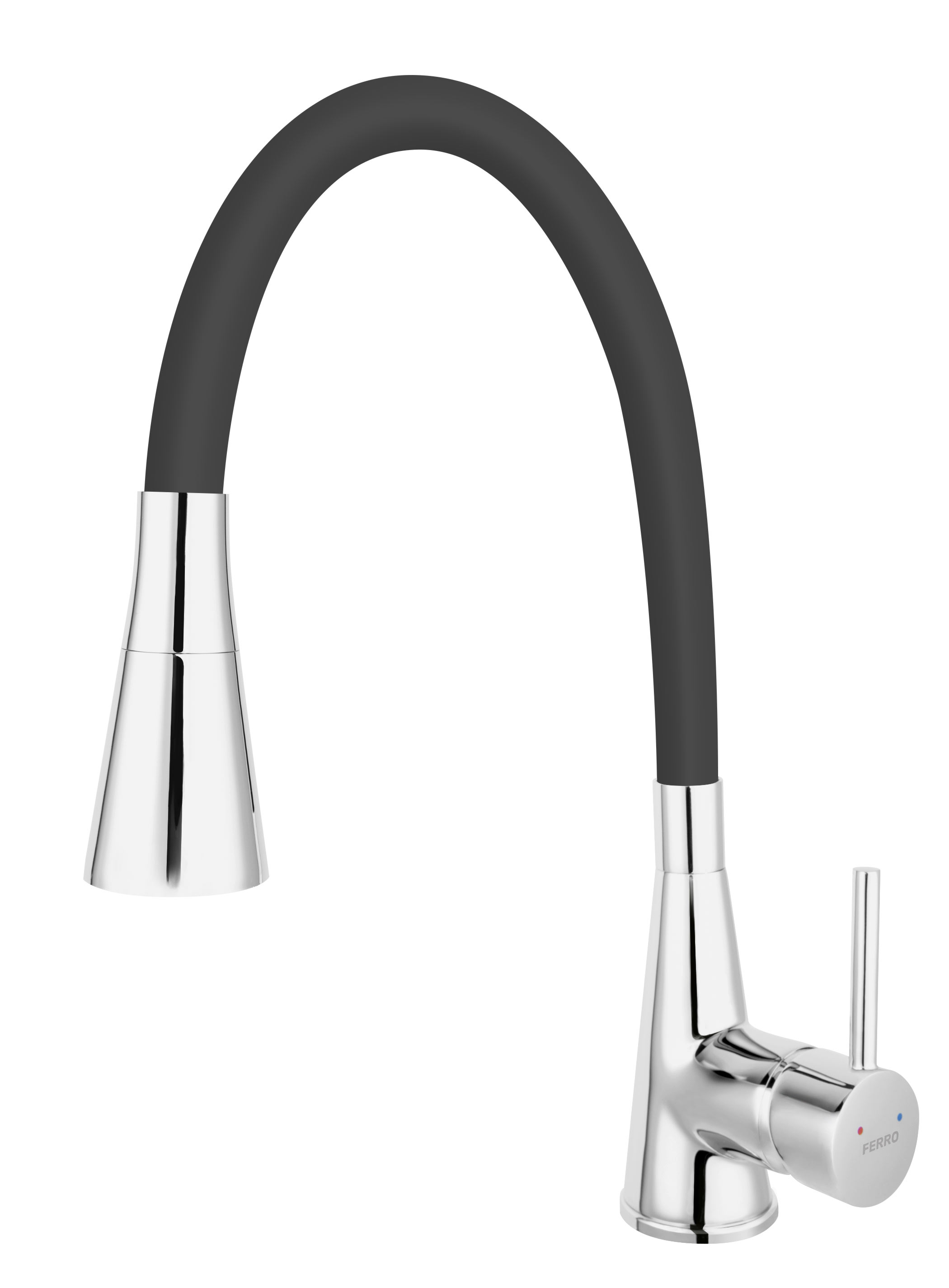 Ferro Zumba II grifo de cocina de pie cromo-negro BZA42B