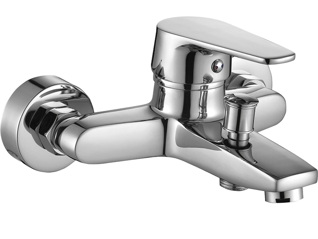 Kuchinox Luga grifo de bañera y ducha a pared cromo BQL010D