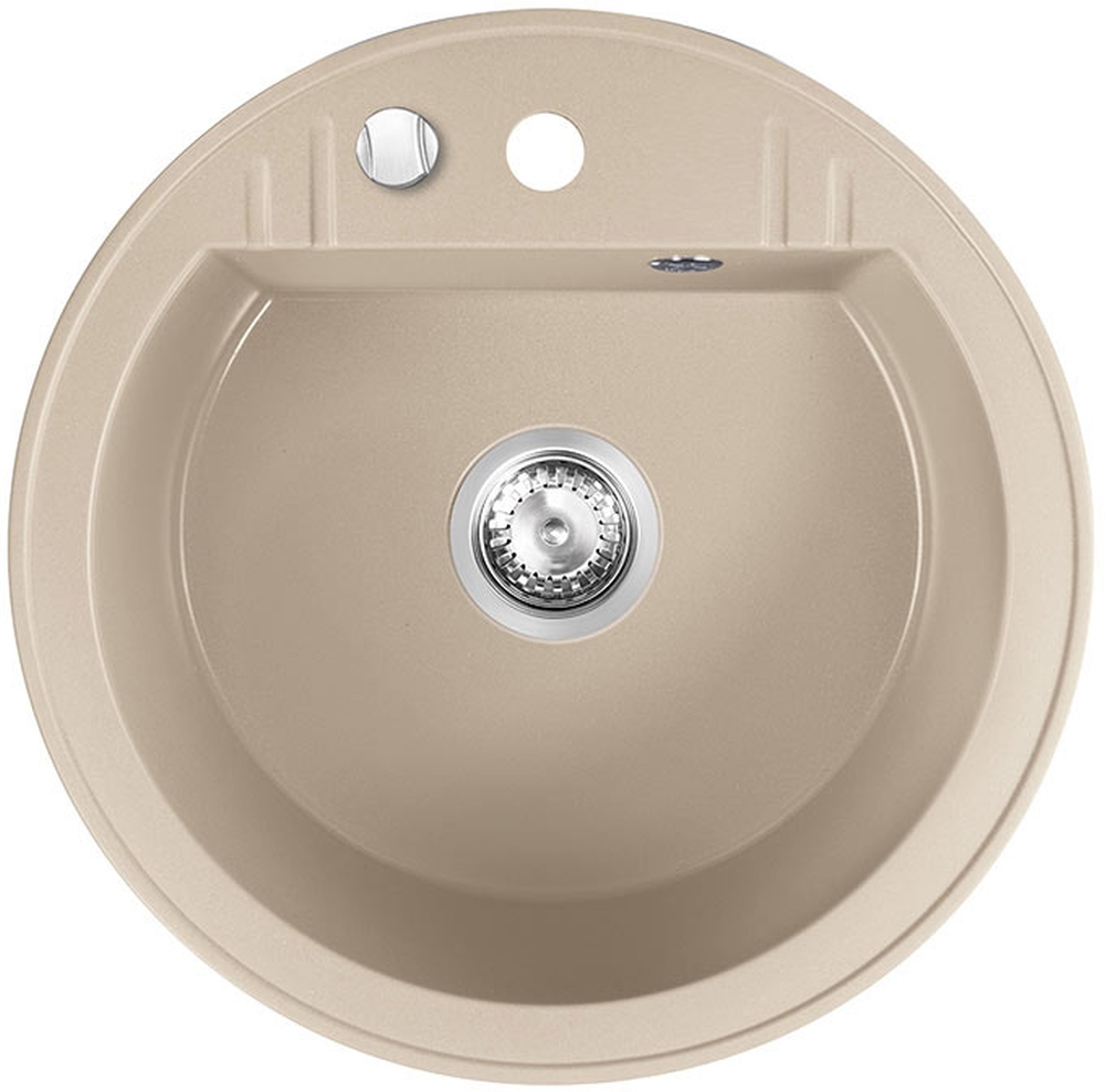 Ferro Mezzo II fregadero de granito 51x51 cm beige DRGM1/51SA