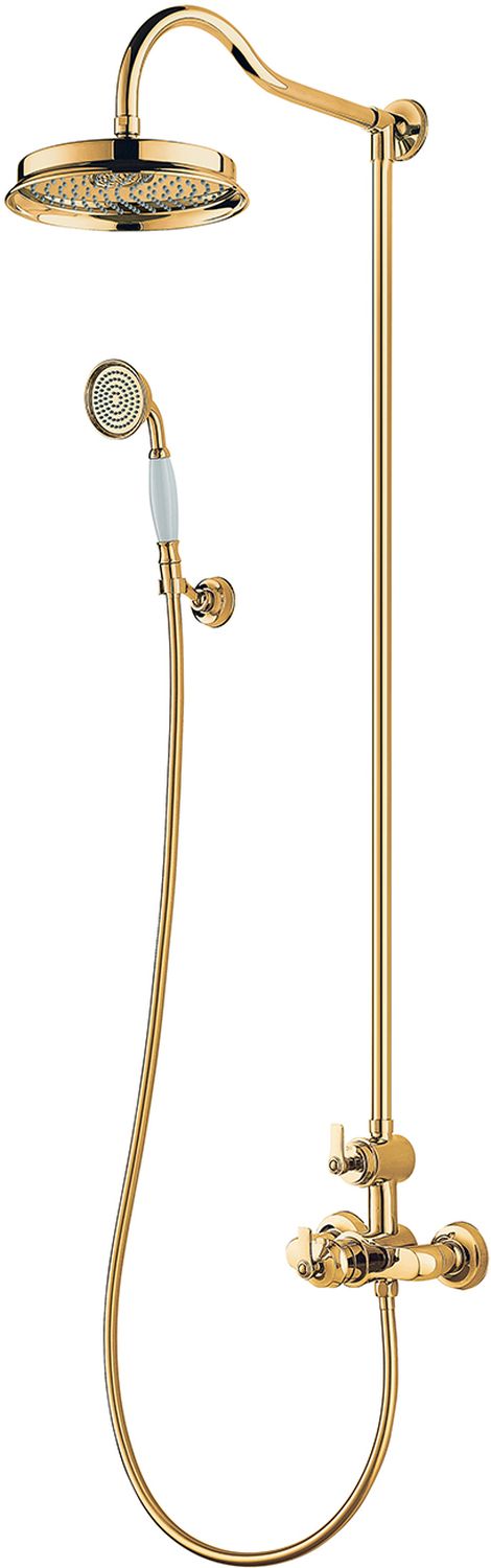 Omnires Armance conjunto de ducha a pared con termostato oro AM5244/6GL