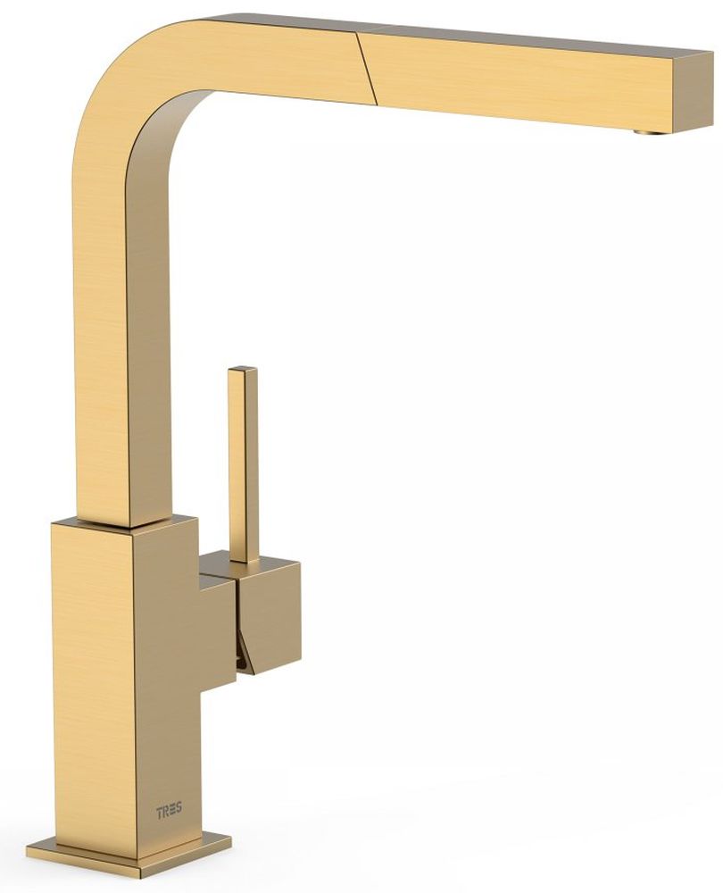 Tres Cuadro-Tres grifo de cocina de pie oro/oro arcaico 006.437.OM