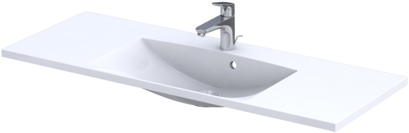 Oristo Amelia lavabo 120.2x46 cm rectangular para mueble blanco UME-AM-120-92-C
