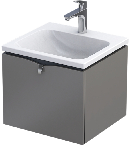 Oristo Siena armario 49.6x45.5x39 cm suspendido, para lavabo gris OR45-SD1S-50-12