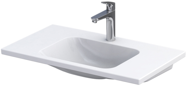 Oristo Cera lavabo 80x46 cm rectangular para mueble blanco UME-CE-80-91