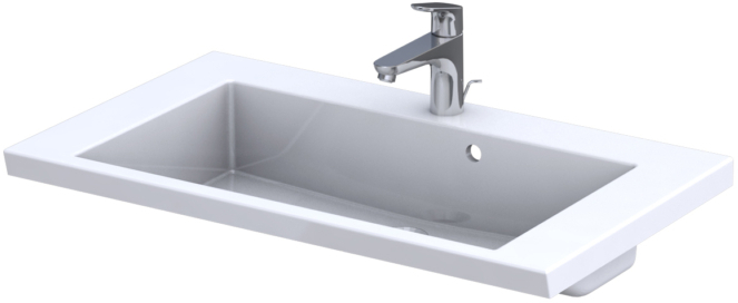 Oristo Brylant lavabo 85x50 cm rectangular para mueble blanco UME-BR-85-92