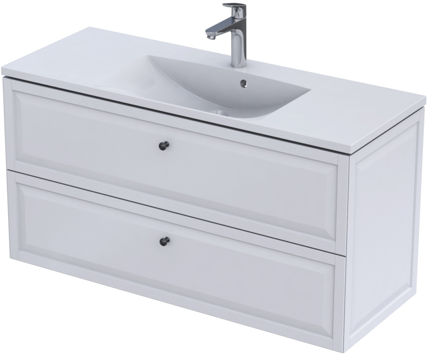Oristo Montebianco armario 119.6x45.9x60.3 cm suspendido, para lavabo blanco OR47-SD2S-120-2